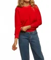 Perfectwhitetee Ziggy Inside Out Crewneck Sweatshirt In Poppy Red In Red