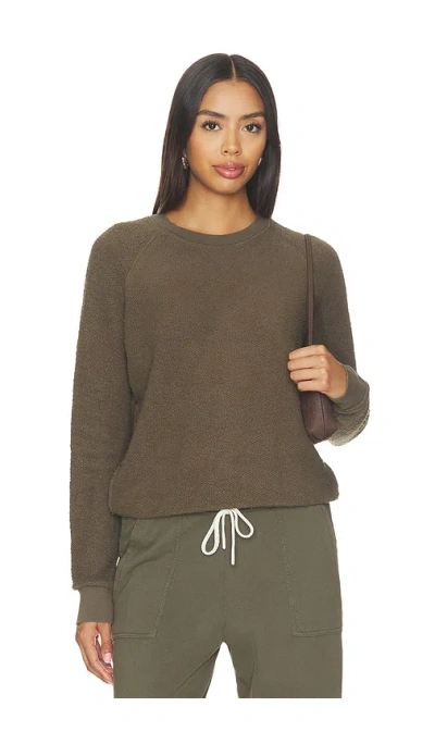 Perfectwhitetee Ziggy Inside Out Fleece Long Sleeve Shrunken Crewneck Sweatshirt In Multi