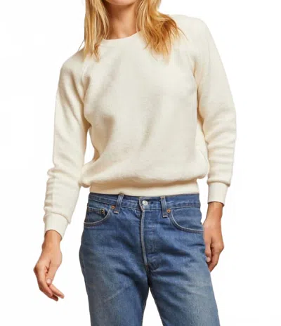Perfectwhitetee Ziggy Inside Out Fleece Sweatshirt 2 In Bright Ivory In White