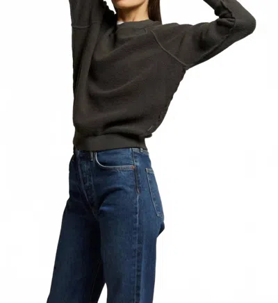 Perfectwhitetee Ziggy Reverse Crew Sweatshirts In Vintage Black