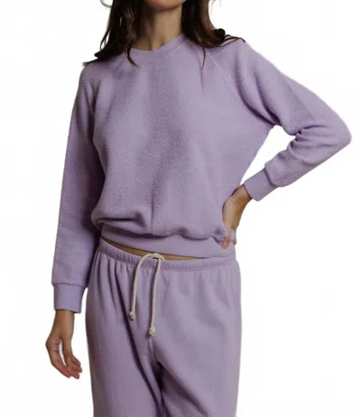 Perfectwhitetee Ziggy Reverse Fleece Crewneck Sweatshirt In Ultraviolet In Purple