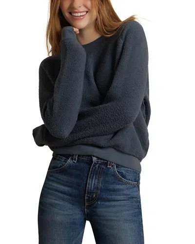 Perfectwhitetee Ziggy Reverse Fleece Long Sleeve Shrunken Crewneck Sweatshirt In Black