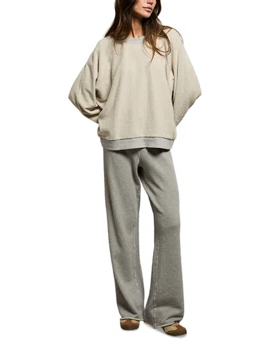 Perfectwhitetee Ziggy Reverse Fleece Oversized Sweatshirt In Gray