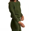 Perfectwhitetee Ziggy Reverse Fleece Shrunken Crew Neck Sweatshirt In Fern Green