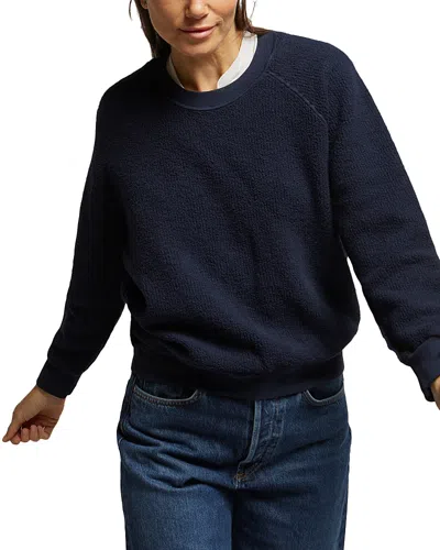 Perfectwhitetee Ziggy Reverse Fleece Shrunken Sweatshirt In Blue