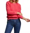 Perfectwhitetee Ziggy Reverse Fleece Sweatshirt In Pink Bloom In Multi