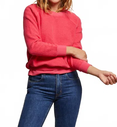 Perfectwhitetee Ziggy Reverse Fleece Sweatshirt In Pink Bloom In Multi