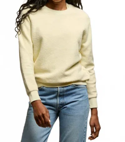 Perfectwhitetee Ziggy Shrunken Crewneck Sweater In Custard In White