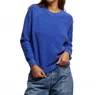 Perfectwhitetee Ziggy Inside-out Fleece Shrunken Sweatshirt In Violet Blue In Blue
