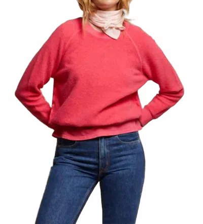 Perfectwhitetee Ziggy Sweatshirt In Pink Bloom In Red