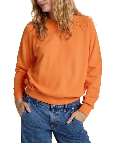 Perfectwhitetee S Alexi French Terry Raglan Sleeve Top In Game Day Orange