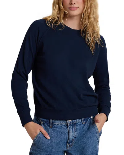 Perfectwhitetee S Alexi French Terry Raglan Sleeve Top In Blue