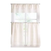Peri Home Bahia 3-pc. Rod Pocket Kitchen Curtains & Drapes Window Set In Sand