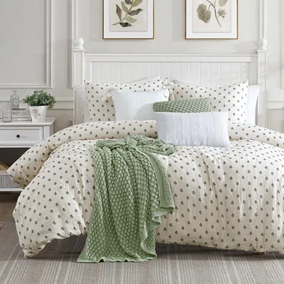 Peri Home Block Print Gauze Comforter Set, King In Multi