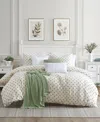 Peri Home Block Print Gauze Cotton 3-pc. Duvet Cover Set, King In Neutral
