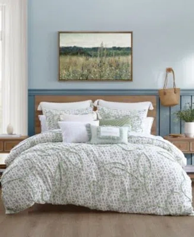 Peri Home Blueberry Chenille Floral Comforter Set In Green