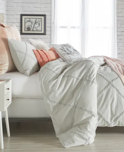 Peri Home Chenille Lattice 3-pc. Comforter Set, Full/queen In Grey