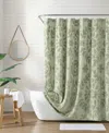 Peri Home Chenille Laurel Cotton Shower Curtain, 72" X 72" In Sage