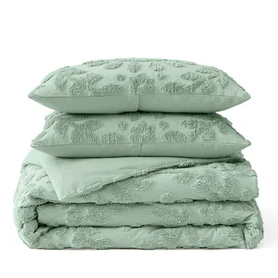 Peri Home Chenille Laurel Duvet Cover Set, King In Green