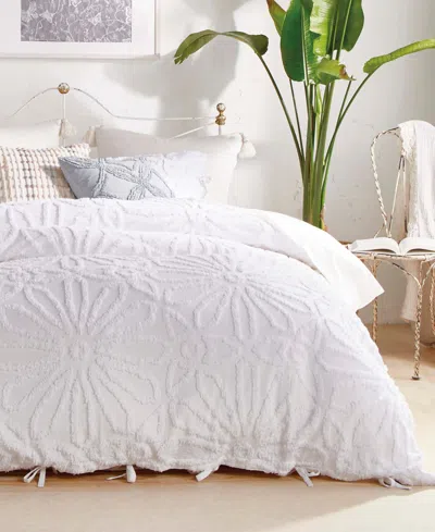 Peri Home Chenille Medallion 3-pc. Duvet Cover Set, Full/queen In White