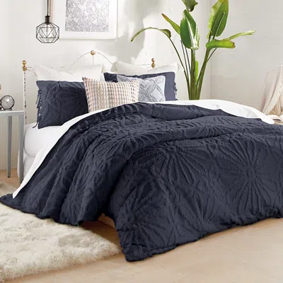Peri Home Chenille Medallion Comforter Set, Full/queen In Indigo