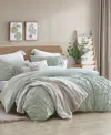 Peri Home Chenille Rose 3-pc. Duvet Cover Set, King In Green
