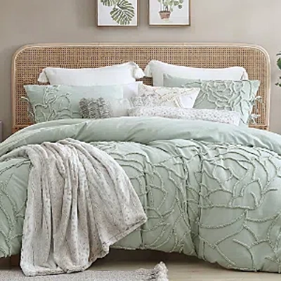 Peri Home Chenille Rose Comforter Set, Full/queen In Green