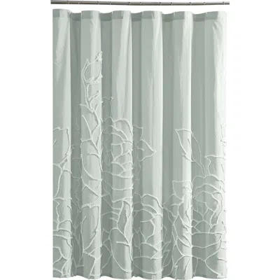 Peri Home Chenille Rose Shower Curtain In Green