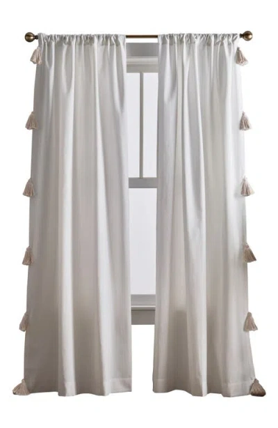 Peri Home Chunky Tassel Set Of 2 Window Panels In White