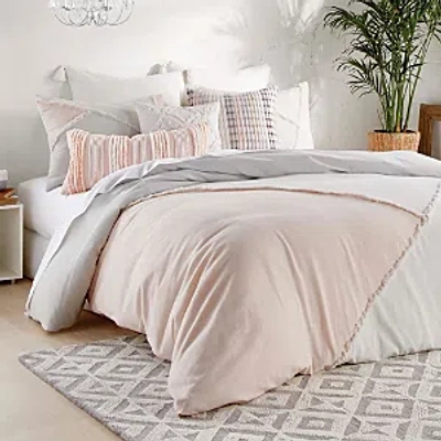 Peri Home Color Block Fringe Comforter Set, Full/queen In Multi