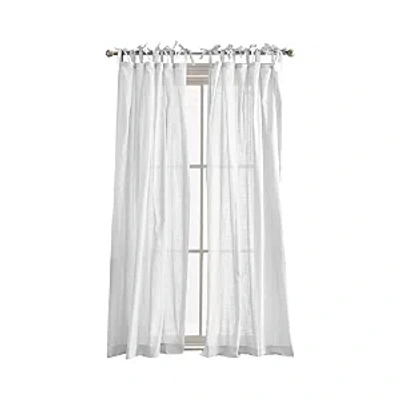Peri Home Cotton Sheer 84 X 50 Tie Tab Window Panel, Pair In White