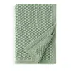 Peri Home Crochet Knit Cotton Throw Blanket In Sage