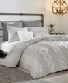 Peri Home Cut Geo 3-pc. King Comforter Set Bedding In Grey