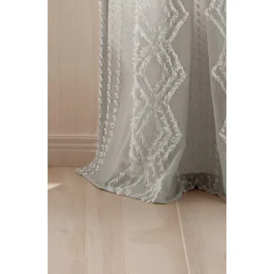 Peri Home Cut Geo Back Tab Single Curtain Panel In Green