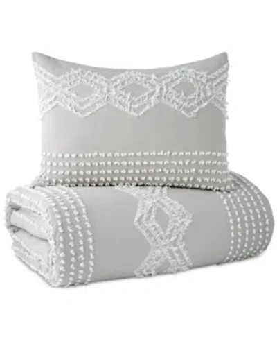 Peri Home Cut Geo Cotton King Sham Bedding In Grey