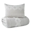Peri Home Cut Geo Duvet Cover, King In Gray