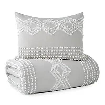 Peri Home Cut Geo Duvet Cover, King In Gray