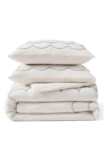 Peri Home Daydream Scallop Comforter & Pillow Shams Set In White
