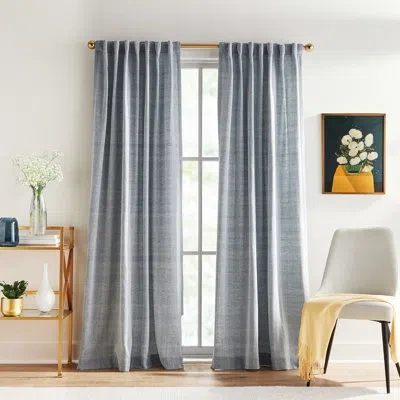 Peri Home Herringbone 50 Curtain Panel Pair (set Of 2) In Blue