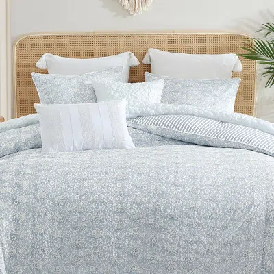 Peri Home Ikat Eyelet Comforter Set, King In Blue