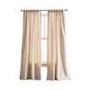 Peri Home Mallorca Embroidery 95 X 42 Back Tab Window Panel, Pair In Linen