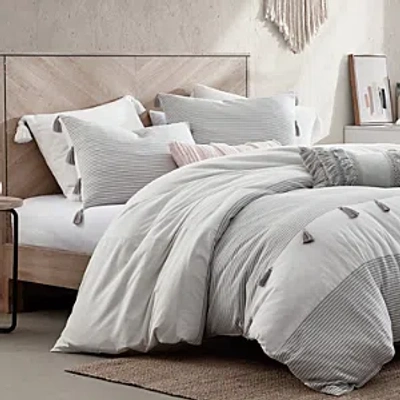 Peri Home Panama Stripe Comforter Set, Full/queen In Gray