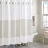 Peri Home Panama Stripe Shower Curtain In Taupe