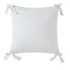 Peri Home Pinstripe Bow Decorative Pillow, 20 X 20 In Taupe