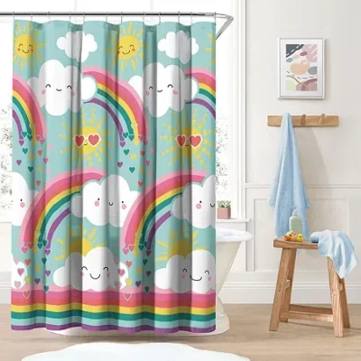 Peri Home Rainbow Flare Shower Curtain In Blue