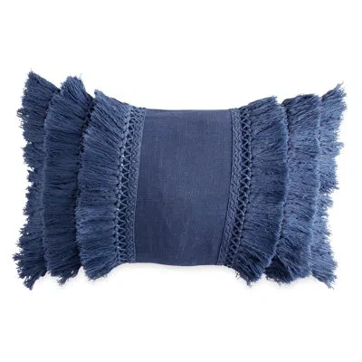 Peri Home Rectangular Cotton Pillow Cover And Insert In Navy