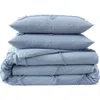 Peri Home Retro Scroll Duvet Cover & Shams Set In Blue