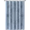 Peri Home Retro Scroll Shower Curtain In Blue