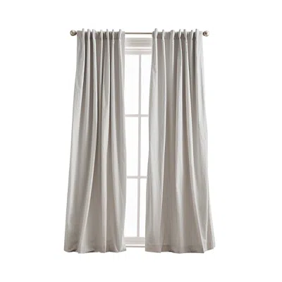 Peri Home Sanctuary Set Of 2 Linen Window Panels In Silver