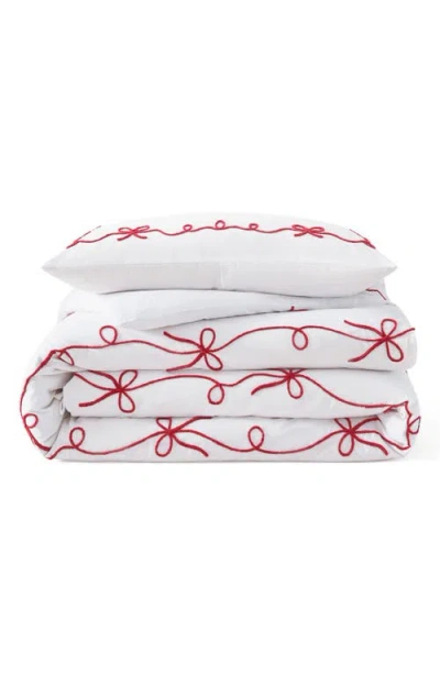 Peri Home Sasha Bows Comforter & Sham Set In Red